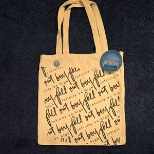 Fall Out Boy Tote Bag, Overcast Pin And Sticker